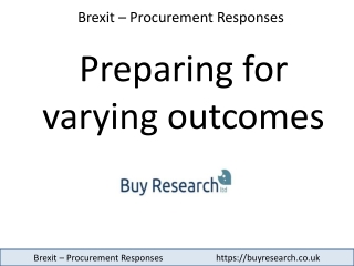 Brexit – Procurement Responses