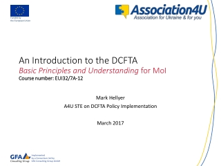 Mark Hellyer A4U STE on DCFTA Policy Implementation March 2017