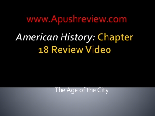 American History: Chapter 18 Review Video