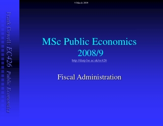 MSc Public Economics 2008/9 darp.lse.ac.uk/ec426