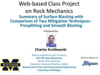 Web-based Class Project on Rock Mechanics