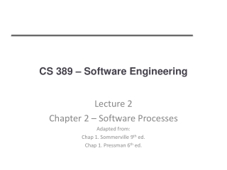 CS 389 – Software Engineering