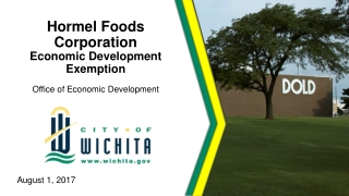 Hormel Foods Corporation Economic Development Exemption