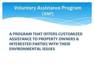 Voluntary Assistance Program (VAP)