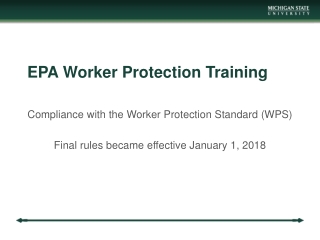 EPA Worker Protection Training