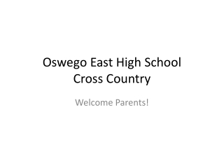 Oswego East High School Cross Country