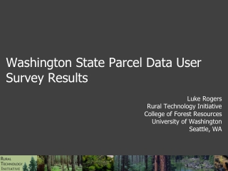 Washington State Parcel Data User Survey Results