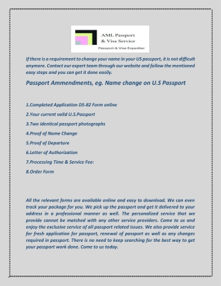 Emergency Passport Renewal - Amlpassportvisaservices.com