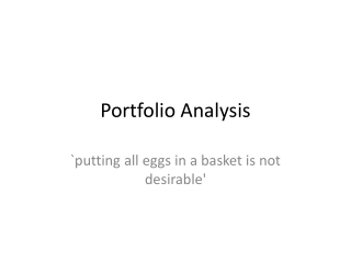 Portfolio Analysis