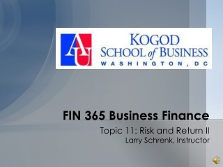 FIN 365 Business Finance