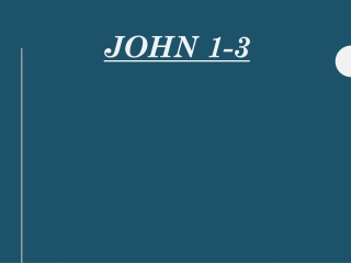 John 1-3