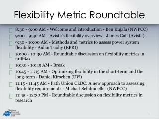 Flexibility Metric Roundtable