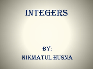 INTEGERS