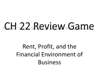 CH 22 Review Game