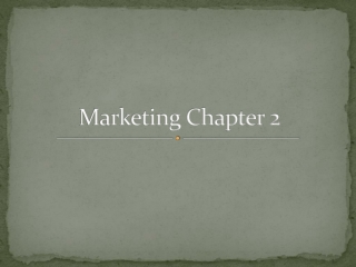 Marketing Chapter 2