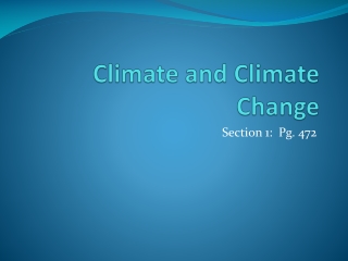 Climate and Climate Change