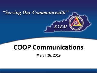 COOP Communications March 26, 2019