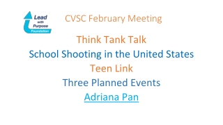 CVSC February Meeting