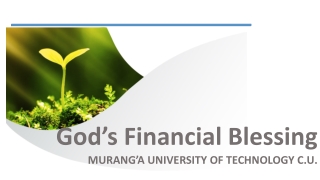 God’s Financial Blessing