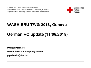 WASH ERU TWG 2018, Geneva German RC update (11/06/2018)