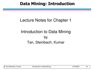 Data Mining: Introduction