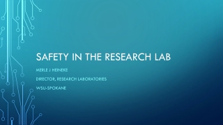 safety in the research lab