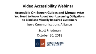 Video Accessibility Webinar