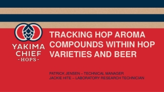 Tracking hop aroma compounds within hop varieties and beer