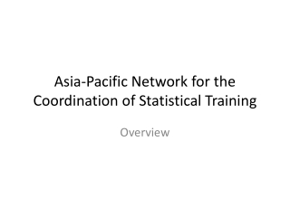 Asia-Pacific Network for the Coordination of Statistical Training