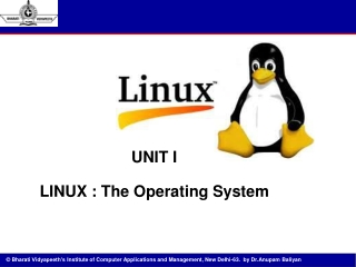 UNIT I LINUX : The Operating System