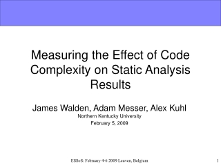 Measuring the Effect of Code Complexity on Static Analysis Results