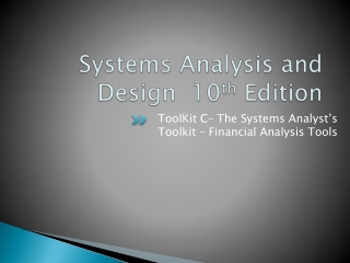 Systems Analysis and Design 10 th Edition