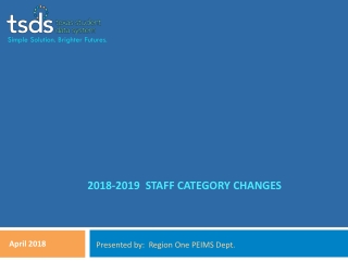 2018-2019 Staff category changes