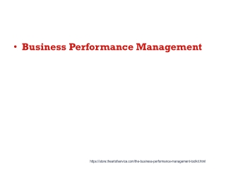 Business Performance Management