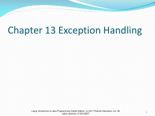 Chapter 13 Exception Handling