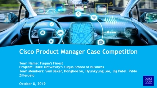 Cisco Product Manager Case Competition