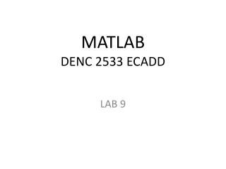 MATLAB DENC 2533 ECADD