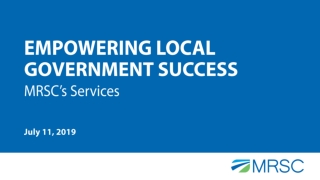 EMPOWERING LOCAL GOVERNMENT SUCCESS