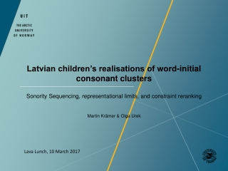 Latvian children’s realisations of word-initial consonant clusters