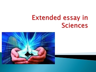 Extended essay in Sciences