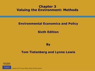 Chapter 3 Valuing the Environment: Methods