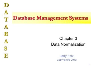 Database Management Systems