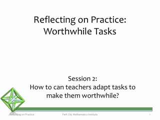 Reflecting on Practice: Worthwhile Tasks