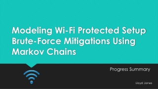 Modeling Wi-Fi Protected Setup Brute-Force Mitigations Using Markov Chains