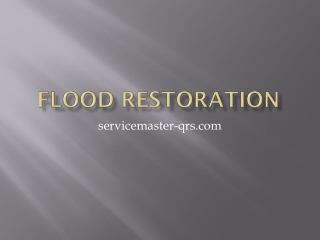 Flood Restoration