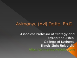 Avimanyu ( Avi ) Datta, Ph.D.