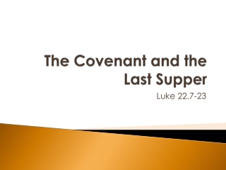 The Covenant and the Last Supper