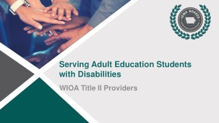 Serving Adult Education Students with Disabilities