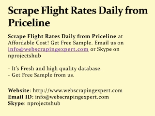 Scrape Flight Rates Daily from Priceline