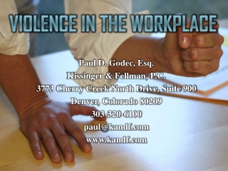 Violence in the Workplace